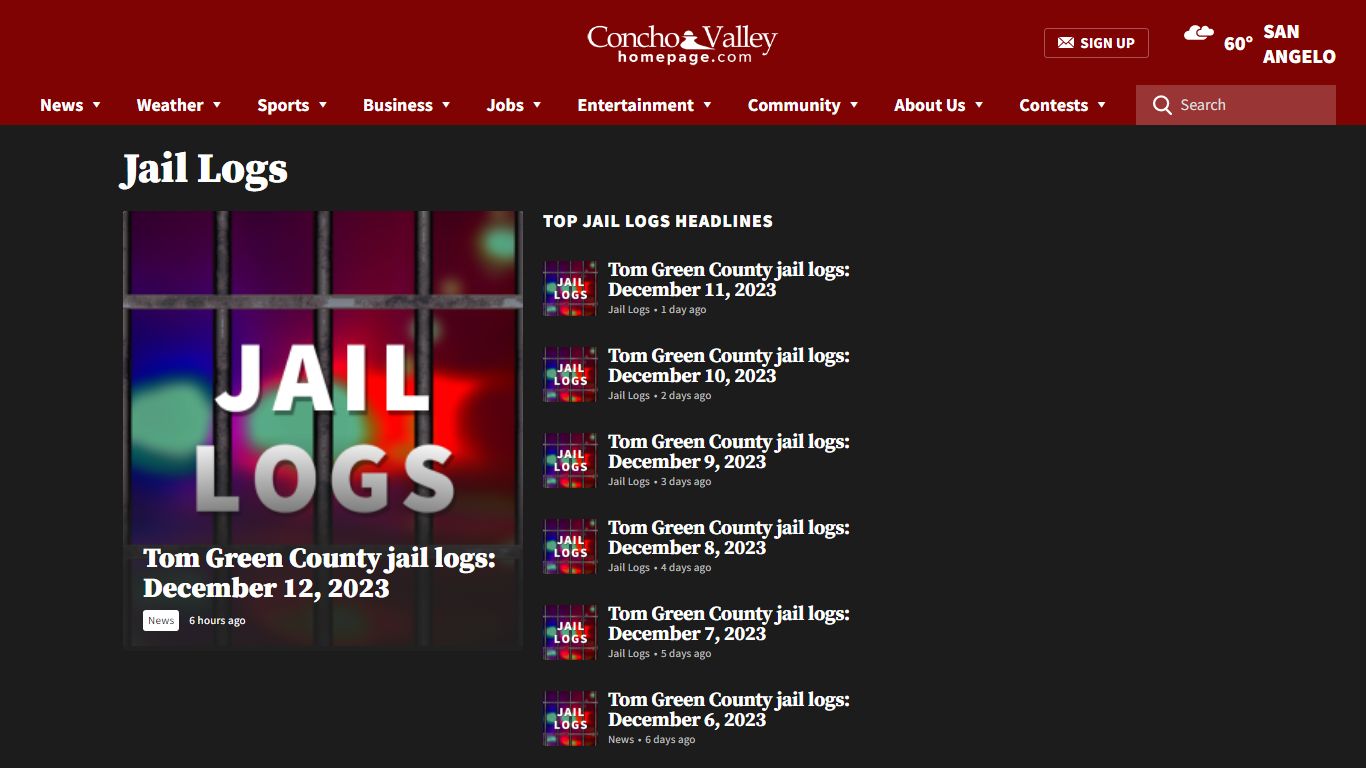 Jail Logs | ConchoValleyHomepage.com